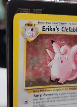 Erika's Clefable Unlimited Holo Rare 3/132 LP Pokemon Card Gym Heroes - Image 2