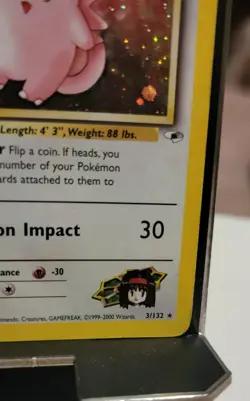 Erika's Clefable Unlimited Holo Rare 3/132 LP Pokemon Card Gym Heroes - Image 4