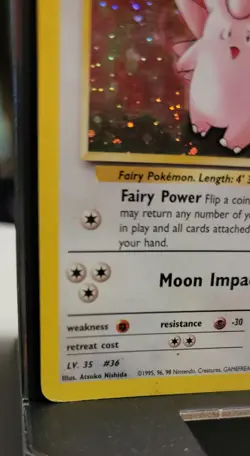 Erika's Clefable Unlimited Holo Rare 3/132 LP Pokemon Card Gym Heroes - Image 5