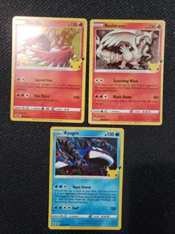 Lot of Pokemon Cards 25th Anniversary Celebration Pikachu Mew Gyarados Reshiram - Image 2
