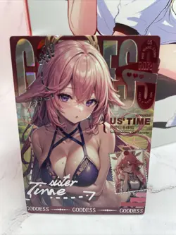 NEW Private Girl Card Waifu Anime TCG CCG Goddess Story Spicy HOLO MR MR-05 - Image 1