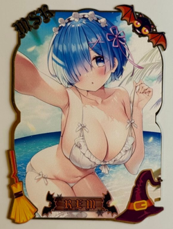 Goddess Story - Halloween Gold Metal Waifu Card - Rem - NUMBERED #37/100 - Image 1