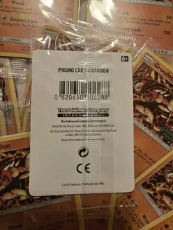 Groudon 81/168 Legendary Pokemon Stamped Gamestop Promo Cosmos Holo Sealed Card - Image 3
