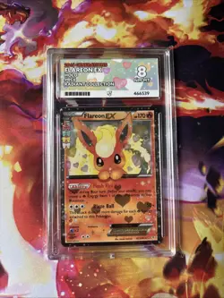 Pokemon TCG Flareon EX RC6/RC32 Generations Holo Card Ace 8 Graded - Image 1