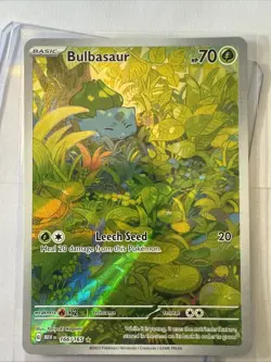 Pokemon TCG Bulbasaur Scarlet & Violet Full Art Rare Card 166/165 Mint/Near Mint - Image 1