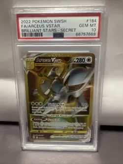 2022 POKEMON SWORD & SHIELD BRILLIANT STARS SECRET FULL ART/ARCEUS VSTAR PSA 10 - Image 1