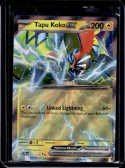 2025 Pokemon Journey Together Tapu Koko ex #051/159 - Image 1