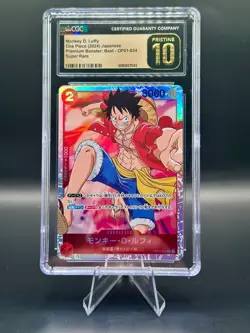 One Piece Monkey D. Luffy 2024 Japanese Premium Booster OP01-024 Gem 10 Pristine - Image 1