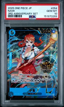 2025 ONE PIECE JAPANESE 3RD ANNIVERSARY SET #054 NAMI PSA 10 - Image 1