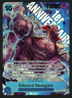Edward Newgate OP08-043 One Piece (FR 1st Anniversary Promo Exclusive) - Image 1
