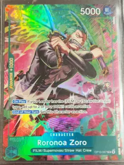 One Piece Adventure on Kamis Island Roronoa Zoro Holo Alternate Art #OP13-037 - Image 1
