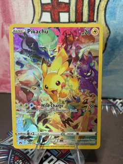 Pokemon TCG Pikachu Full Art Secret Rare Holo Card 160/159 Crown Zenith NM - Image 1