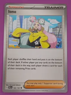 Iono 185/193 Paldea Evolved Regular Finish Pokemon Card - Image 1