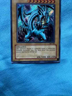 YUGIOH BLUE EYES WHITE DRAGON SECRET RARE HOLO CARD #BPT-009 VLP NM OR BETTER - Image 3