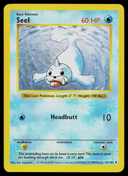 Pokemon Card - Seel Base Set Shadowless 41/102 Uncommon - Image 1