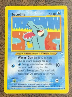 Totodile 85/105 Neo Destiny Common Pokemon Card. - Image 1