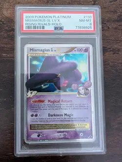 Pokemon TCG Mismagius LV.X Rising Rivals Holo Rare Card 110/111 Medium Play PSA8 - Image 1