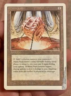 Wizards of the Coast MTG - Mana Vault Revised Edition Rare Artifact Damaged 1994 - Image 1