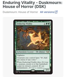 Enduring Vitality Duskmourn: House of Horror Foil - Image 1