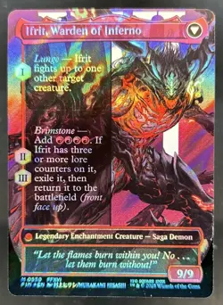 2025 Magic MTG Final Fantasy Clive Ifrit's Dominant Ifrit BL SF Surge Foil #0530 - Image 2