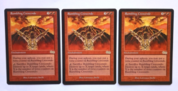 Magic the Gathering MTG Urza's Saga RUMBLING CRESCENDO X 3 LP/EX Rare 1998! - Image 1