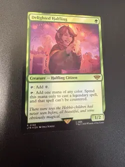 Delighted Halfling #158 (Foil) (NM) Lord of the Rings LTR Magic MTG - Image 1