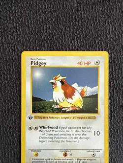 1999 First Edition Base Set Shadowless Pidgey Pokemon Card #57/102 - Image 3