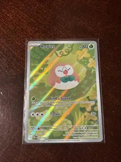 Pokemon Rowlet Illustration Rare Full Art Near Mint Perfect Order 090/088 - Image 2