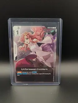 Unforeseen Incident Alt Art Tournament Pack Card English Gundam Card Game Bandai - Image 1