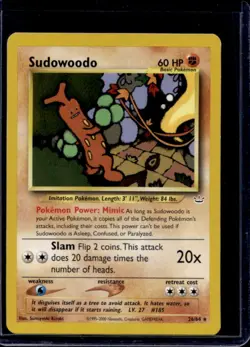 2001 Pokemon Neo Revelation Sudowoodo #26/64 - Image 1