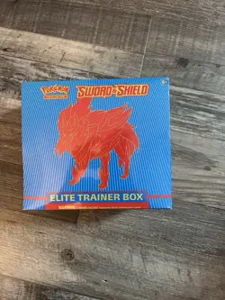 Sword and Shield Base Set ETB Elite Trainer Box Zamazenta Pokemon TCG Sealed - Image 1