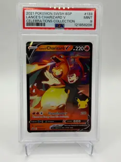 2021 Pokemon SWSH Celebrations Lance’s Charizard V PSA 9 #133 - Image 1