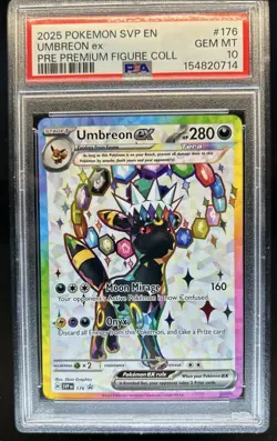 2025 Pokemon SV Black Star Promos Umbreon ex #176 PSA 10 GEM MINT - Image 1