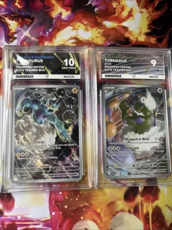 Pomemon Center Thundurus & Tornadus Etb Promo Ace 10 & Ace 9 Pokemon Card Set - Image 1