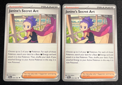 Janine's Secret Art Supporter 059/064 Shrouded Fable Pokemon TCG Lot Of 2 - Image 1