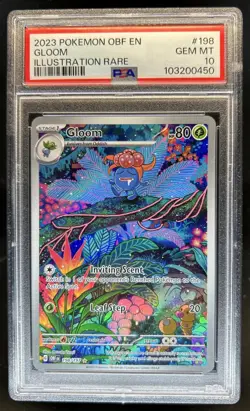 2023 Pokemon SV Obsidian Flames Gloom Illustration Rare #198/197 PSA 10 - Image 1