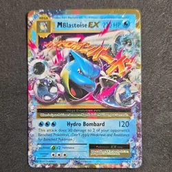Nintendo Pokemon TCG M Blastoise EX 22/108 Evolutions Ultra Rare Holo 220 HP - Image 1