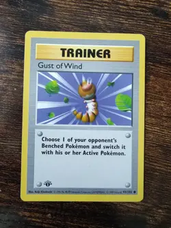 Pokemon Gust Of Wind 93/102 1st Edition Shadowless Base - Image 1
