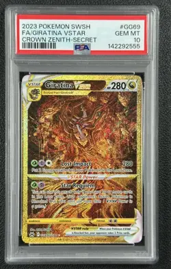 GIRATINA VSTAR PSA 10 2023 POKEMON SWSH CROWN ZENITH #GG69/GG70 FA SECRET 2555 - Image 1