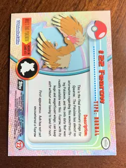 1999 Topps Pokemon TV #22 Fearow Foil - Image 2