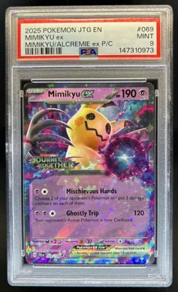 2025 Pokemon Journey Together Mimikyu ex #069/159 PSA 9 - Image 1