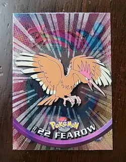 NM! HOLO Foil RAYS Fearow #22 Topps Pokemon TV Animation Edition Black Label - Image 1