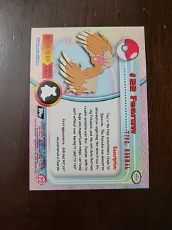 NM! HOLO Foil RAYS Fearow #22 Topps Pokemon TV Animation Edition Black Label - Image 2