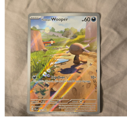 Pokemon Paldean Wooper 102/094 Illustration Rare Holo Full Art – English 60 HP - Image 1