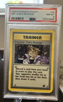 2000 Pokemon Rocket Imposter Oak’s Revenge #76/82 PSA Grade 8 NM MINT - Image 1
