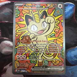 Meowth ex 121/088 SIR rare Pokemon Perfect Order top chase! Will grade well!! - Image 1