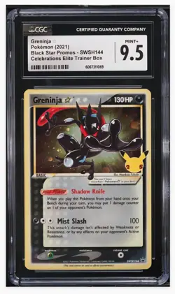 2021 😺 CGC 9.5 Greninja Gold Star Pokemon Promo #SWSH144 Read Description - Image 1