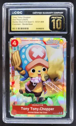 2025 ONE PIECE TONY TONY CHOPPER BORDERLESS ST21-008 CGC 10 PRISTINE G PT - Image 1