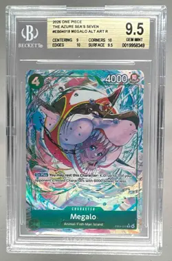 8349 Megalo 2025 One Piece A Fist of Divine Speed #112 Rare Alt Art BGS 9.5 - Image 1