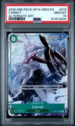 One Piece Carrot Alternate Art OP14-EB04 #013 PSA 10 Gem Mint - Image 1